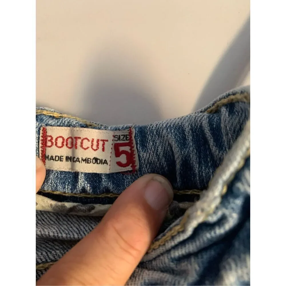 1989 Place BOHO Hippie Patched Jeans